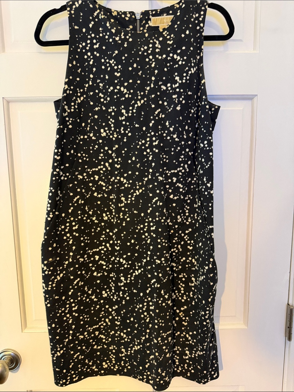 MICHAEL Michael Kors Black Dress with White Speckled Print